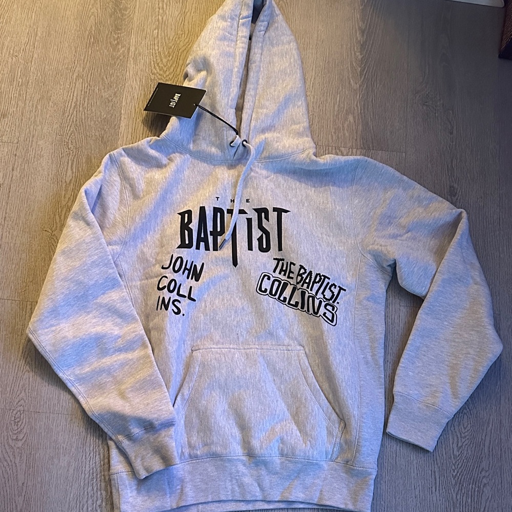 Gray Baptist Hoodie size small oversized brand new